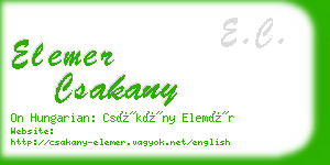 elemer csakany business card